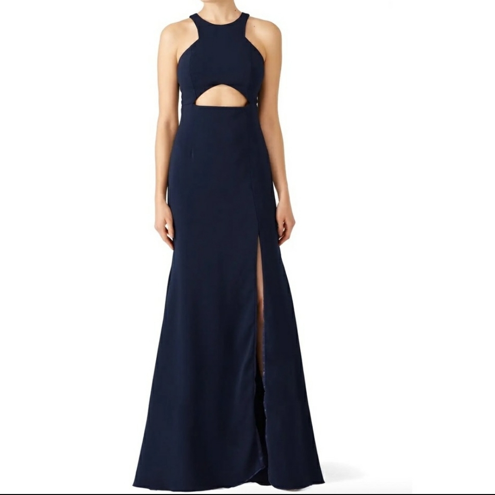 Jay Godfrey Fearless Midnight Cuttout Dress Navy Sz4